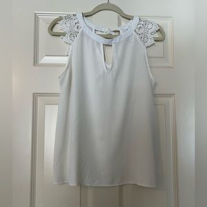 White lace sleeve blouse